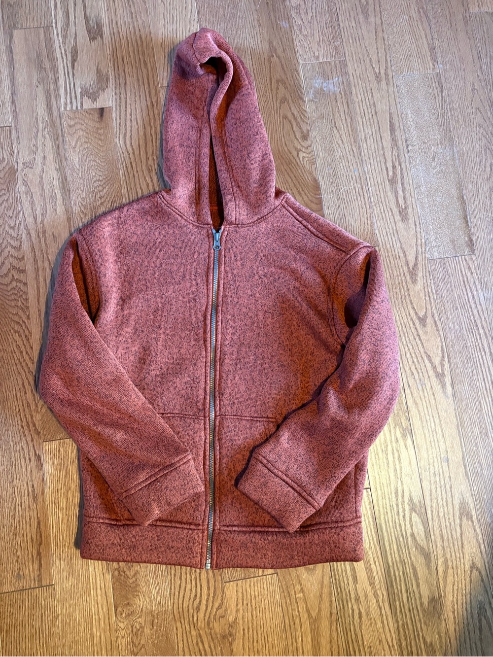Old Navy Boys Full-Zip Hooded Sweater in Heathered orange